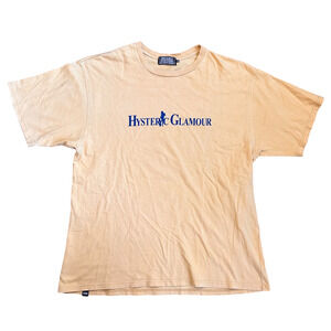 XL Hysteric Glamour Yellow Spellout Girl Tee